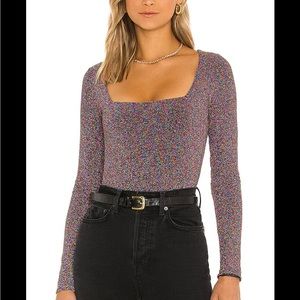 Show me your mumu unreal bodysuit in rainbow shimmy shine